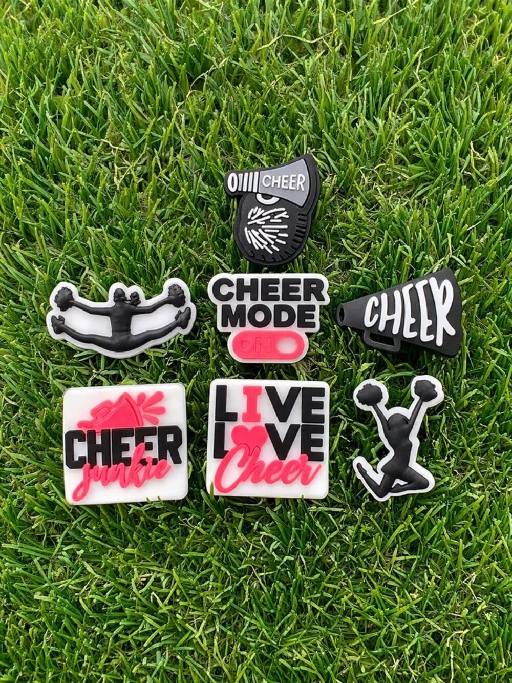 Set of 7 Cheerleader Shoe Charms